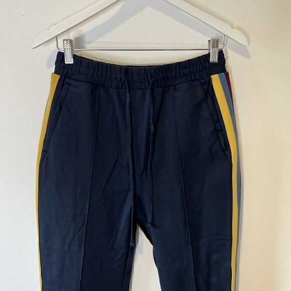 Spiritual Gangster Blue High Waisted Side Stripe Track Pants - Picture 4 of 7